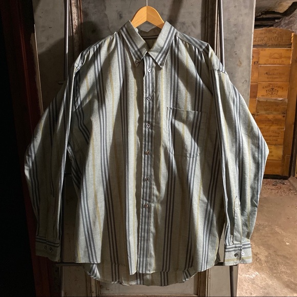 Burberry Striped Green Cotton Button Down Shirt - Picture 4 of 10